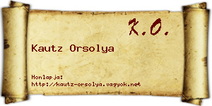 Kautz Orsolya névjegykártya