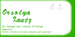 orsolya kautz business card